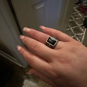 Silpada ring with onyx